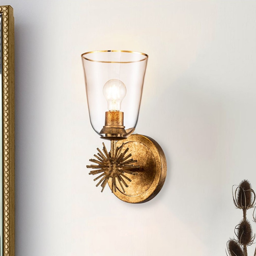 Quoizel - Lampada da parete STARING 1xE27/40W/230V finitura rame