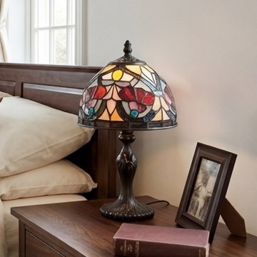 Quoizel - Lampada da tavolo Tiffany LARISSA 1xE14/40W/230V Ø 20 cm
