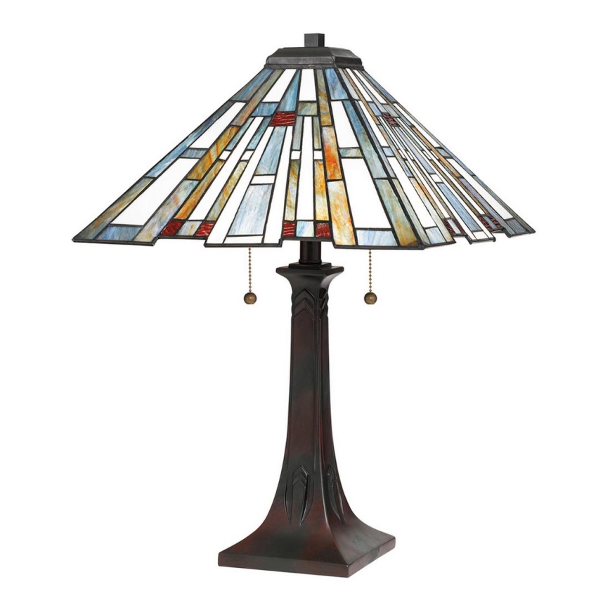 Quoizel - Lampada da tavolo Tiffany MAYBECK 2xE27/60W/230V