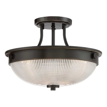 Quoizel - Lampadario a plafone MANTLE 2xE27/60W/230V bronzo