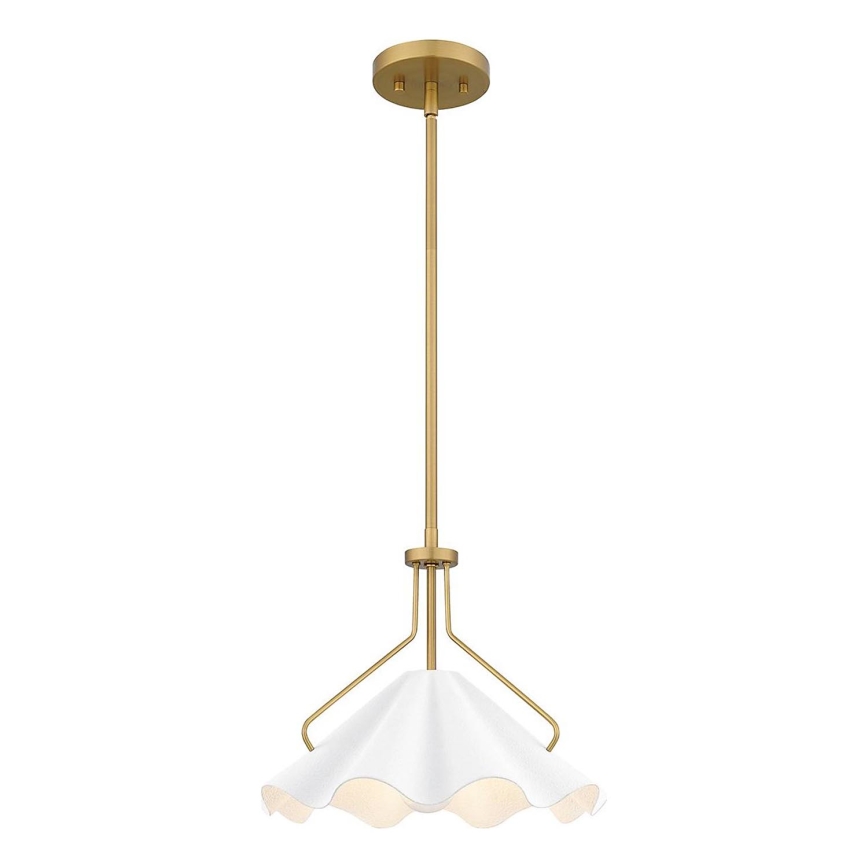 Quoizel - Lampadario a sospensione con supporto rigido MEJIA 1xE27/60W/230V diametro 35,6 cm ottone