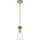 Quoizel - Lampadario a sospensione con supporto rigido STARING 1xE27/40W/230V diametro 18,4 cm oro/patina/limpido