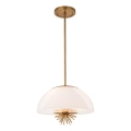 Quoizel - Lampadario a sospensione con supporto rigido STARING 3xE14/40W/230V diametro 45,7 cm oro/patina/bianco