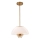 Quoizel - Lampadario a sospensione con supporto rigido STARING 3xE14/40W/230V diametro 45,7 cm oro/patina/bianco