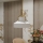 Quoizel - Lampadario su asta BRECKEN 2xE27/60W/230V oro/bianco