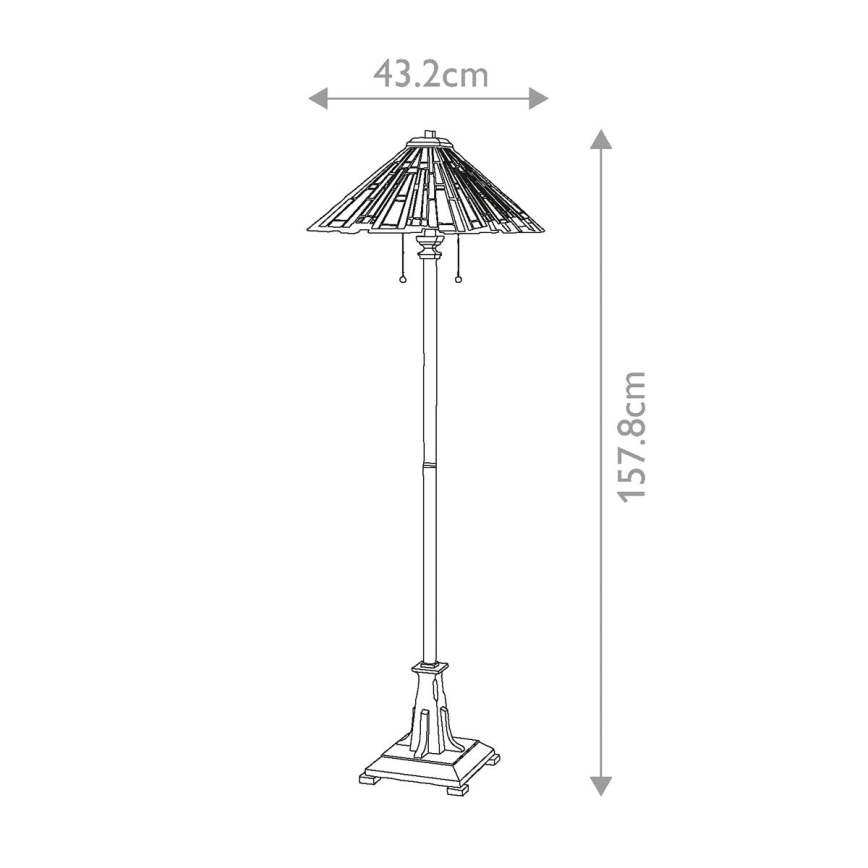 Quoizel - Lampada da terra MAYBECK 2xE27/60W/230V