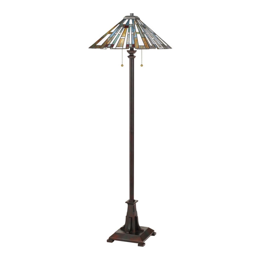 Quoizel - Piantana Tiffany MAYBECK 2xE27/60W/230V