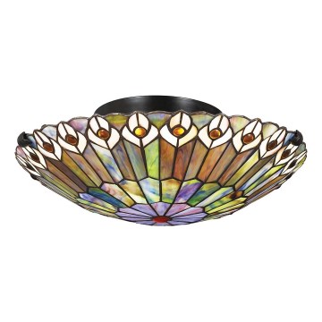 Quoizel - Plafoniera Tiffany WATKINS 2xE27/60W/230V Ø 42 cm