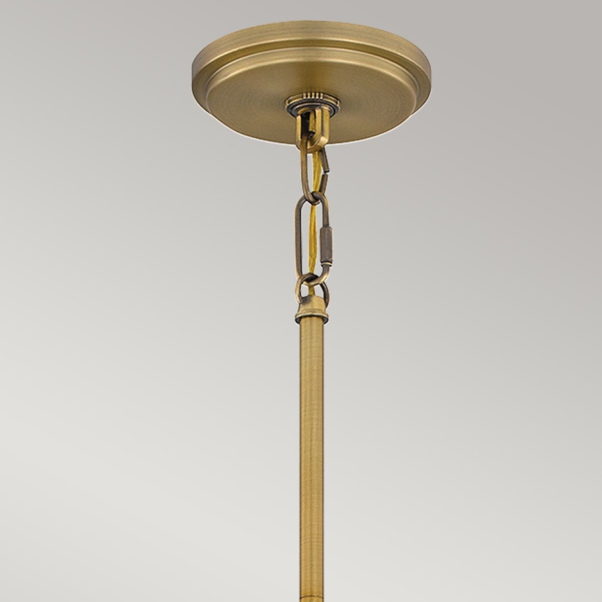 Quoizel - Lampada a sospensione con stelo BRECKEN 2xE27/60W/230V dorata/effetto marmo