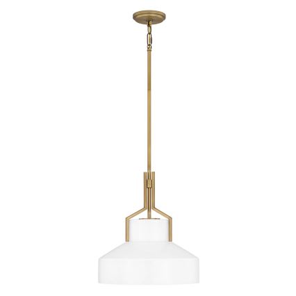 Quoizel - Lampadario su asta BRECKEN 2xE27/60W/230V oro/bianco