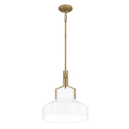 Quoizel - Lampadario su asta BRECKEN 2xE27/60W/230V oro/bianco