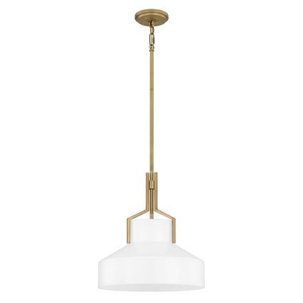 Quoizel - Lampadario su asta BRECKEN 2xE27/60W/230V oro/bianco