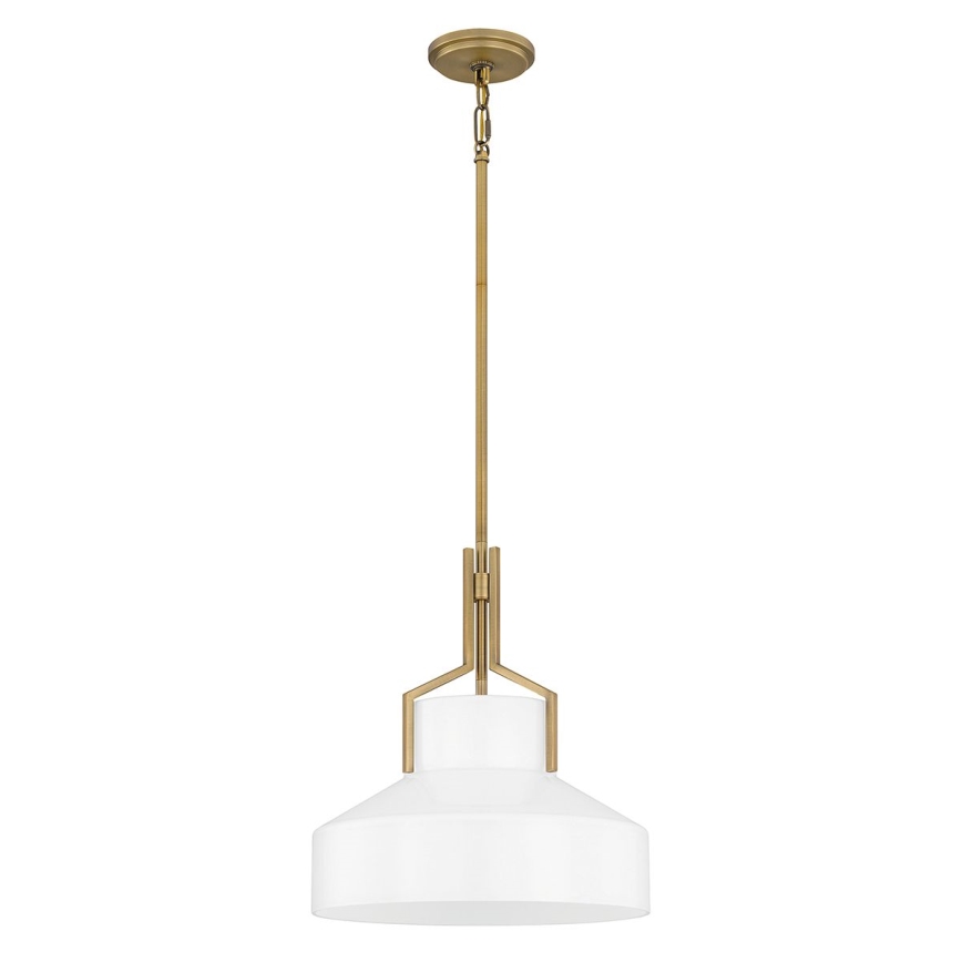 Quoizel - Lampadario su asta BRECKEN 2xE27/60W/230V oro/bianco