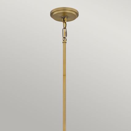Quoizel - Lampadario su asta BRECKEN 2xE27/60W/230V oro/bianco