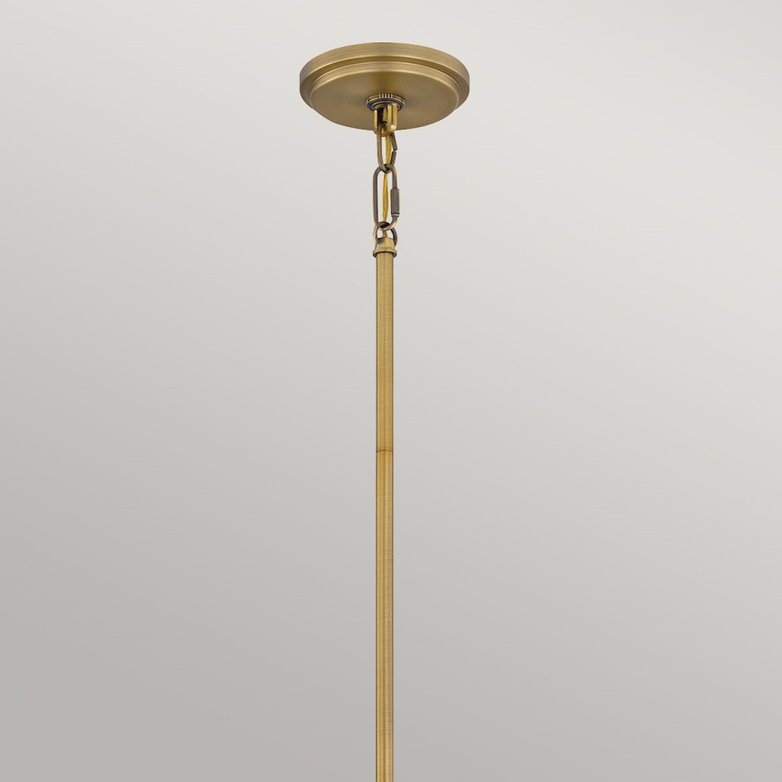 Quoizel - Lampadario su asta BRECKEN 2xE27/60W/230V oro/bianco
