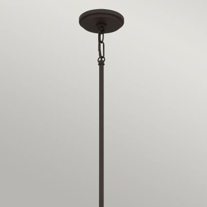 Quoizel - Lampadario su asta BRECKEN 2xE27/60W/230V nero/bianco