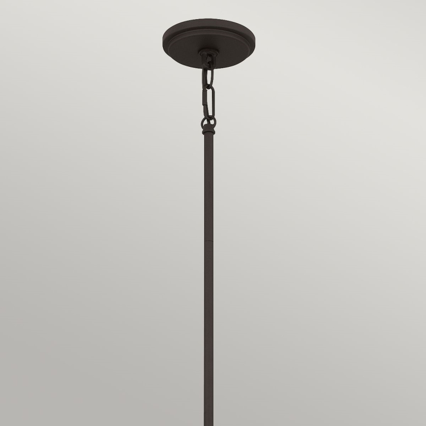Quoizel - Lampadario su asta BRECKEN 2xE27/60W/230V nero/bianco