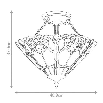 Quoizel - Lampada da soffitto CAMBRIDGE 2xE27/100W/230V