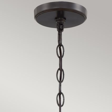 Quoizel - Lampadario a sospensione con catena CASABLANCA 3xE27/60W/230V marrone