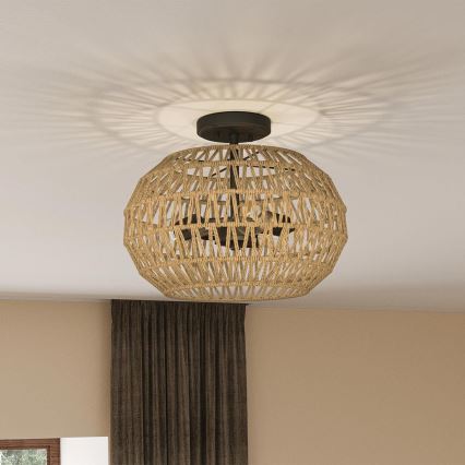 Quoizel - Plafoniera CASABLANCA 3xE27/60W/230V marrone