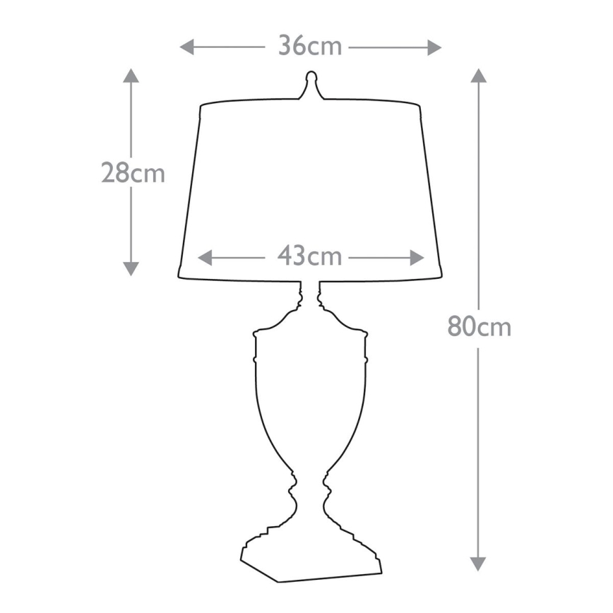 Quoizel - Lampada da tavolo DENNISON 1xE27/60W/230V bronzo