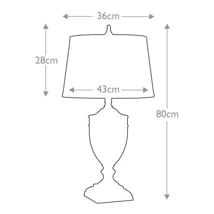Quoizel - Lampada da tavolo DENNISON 1xE27/60W/230V cromo lucido