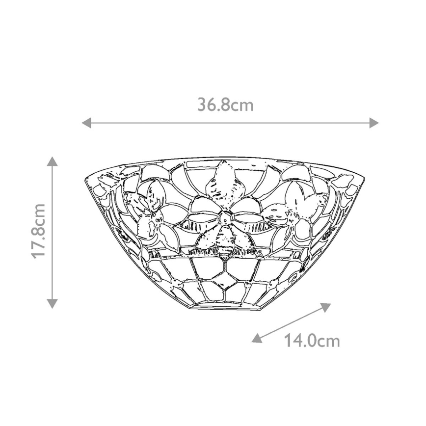 Quoizel - Lampada da parete Tiffany KAMI 2xE14/60W/230V
