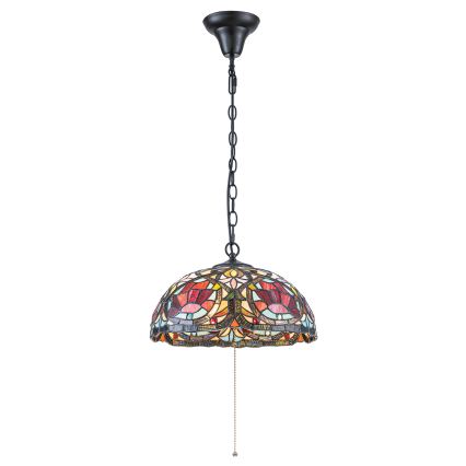 Quoizel - Lampadario a catena Tiffany LARISSA 3xE27/60W/230V Ø 38,5 cm