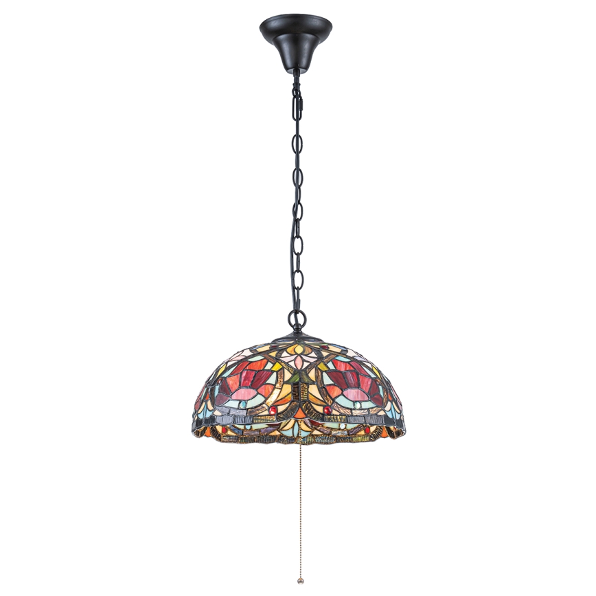 Quoizel - Lampadario a catena Tiffany LARISSA 3xE27/60W/230V Ø 38,5 cm