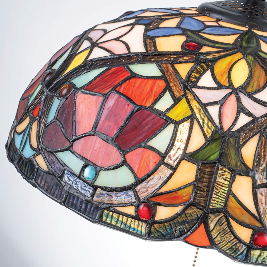 Quoizel - Lampadario a catena Tiffany LARISSA 3xE27/60W/230V Ø 38,5 cm