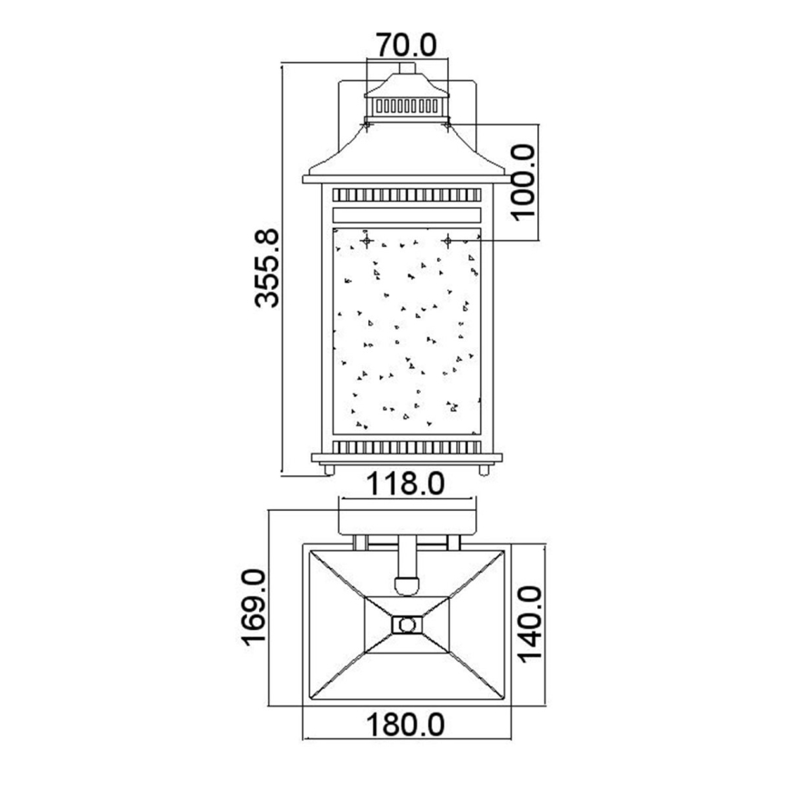Quoizel - Applique da esterno LIVINGSTON 2xE14/40W/230V IP44