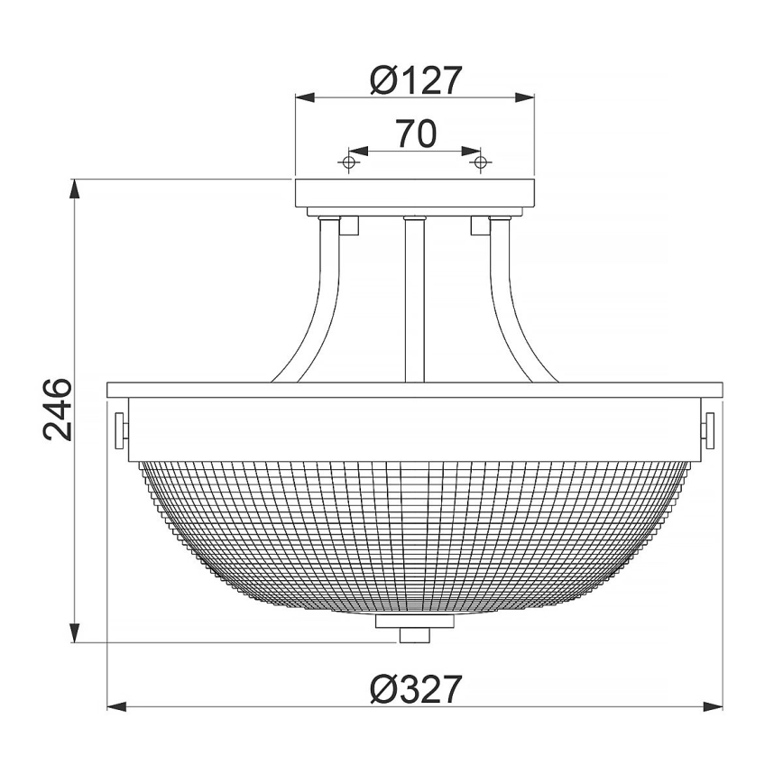 Quoizel - Lampadario a plafone MANTLE 2xE27/60W/230V cromo lucido