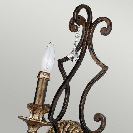 Quoizel - Applique da parete MARQUETTE 1xE14/60W/230V, finitura bronzo