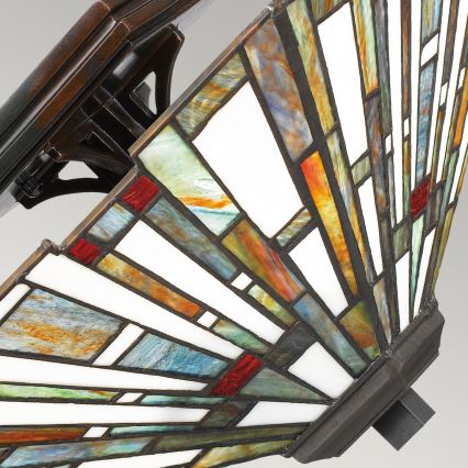Quoizel - Lampada da soffitto Tiffany MAYBECK 2xE27/60W/230V