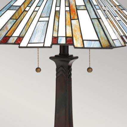 Quoizel - Lampada da tavolo Tiffany MAYBECK 2xE27/60W/230V