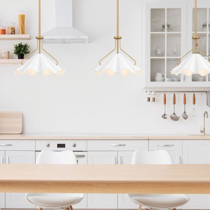 Quoizel - Lampadario a sospensione con supporto rigido MEJIA 1xE27/60W/230V diametro 35,6 cm ottone