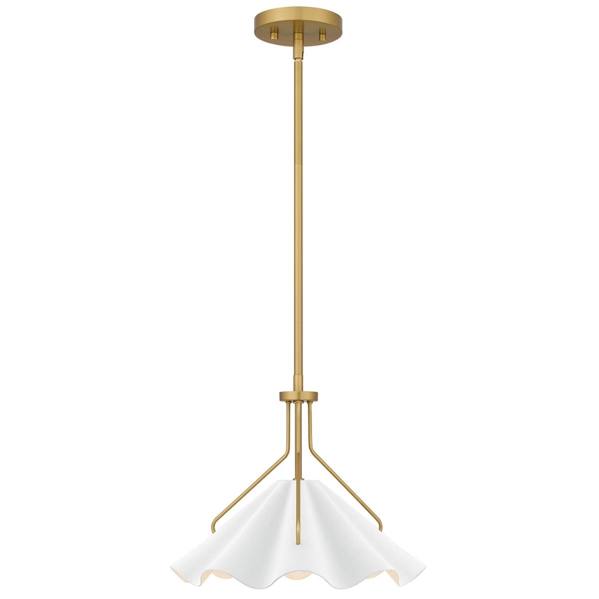 Quoizel - Lampadario a sospensione con supporto rigido MEJIA 1xE27/60W/230V diametro 35,6 cm ottone