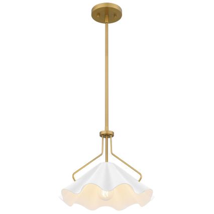 Quoizel - Lampadario a sospensione con supporto rigido MEJIA 1xE27/60W/230V diametro 35,6 cm ottone