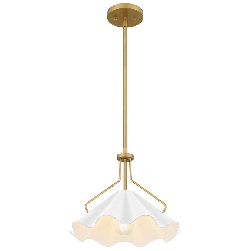 Quoizel - Lampadario a sospensione con supporto rigido MEJIA 1xE27/60W/230V diametro 35,6 cm ottone