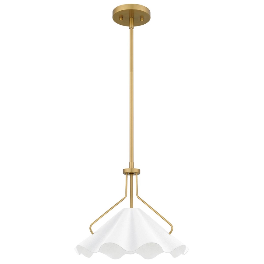 Quoizel - Lampadario a sospensione con supporto rigido MEJIA 1xE27/60W/230V diametro 35,6 cm ottone