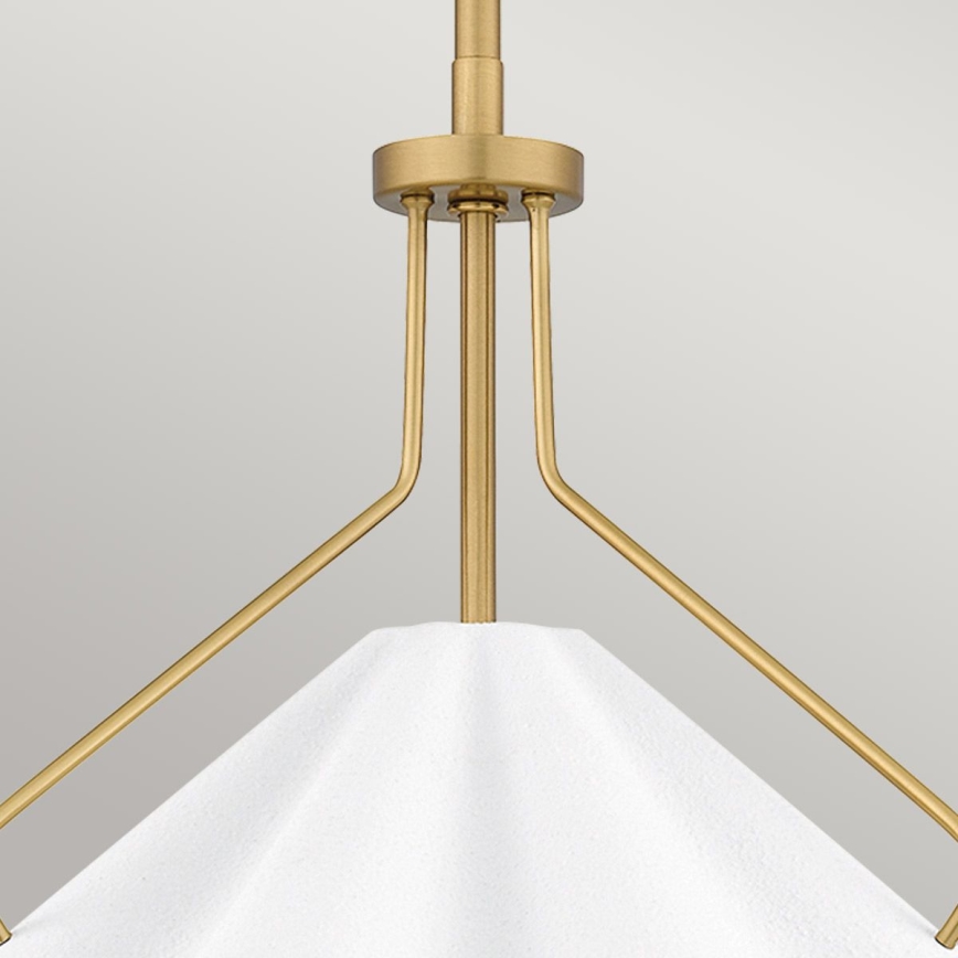 Quoizel - Lampadario a sospensione con supporto rigido MEJIA 1xE27/60W/230V diametro 35,6 cm ottone