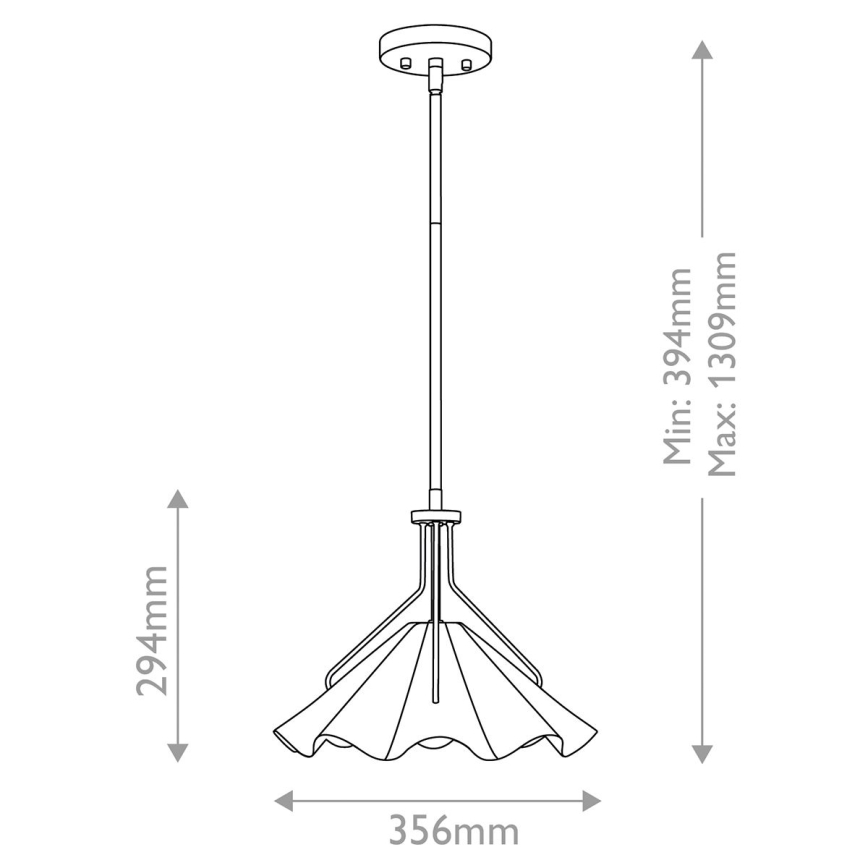 Quoizel - Lampadario a sospensione con supporto rigido MEJIA 1xE27/60W/230V diametro 35,6 cm ottone