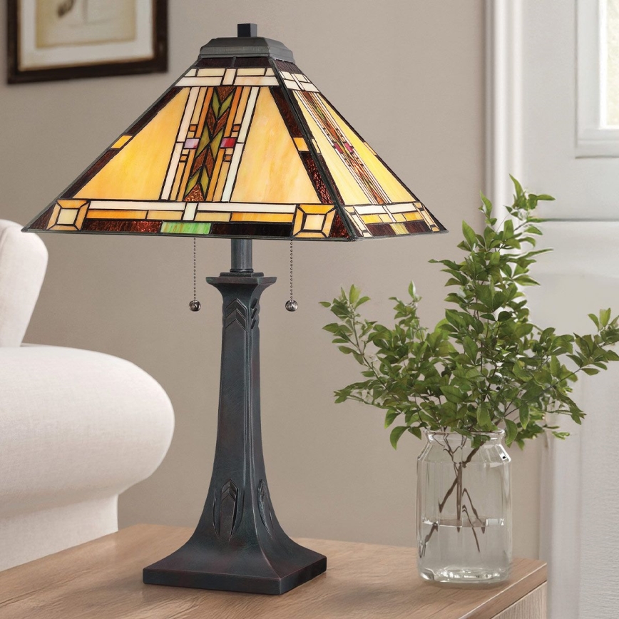 Quoizel - Lampada da tavolo NAVAJO 2xE27/60W/230V