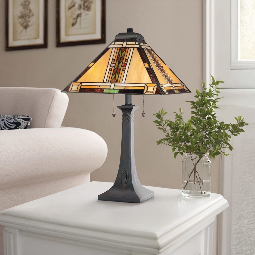 Quoizel - Lampada da tavolo Tiffany NAVAJO 2xE27/60W/230V