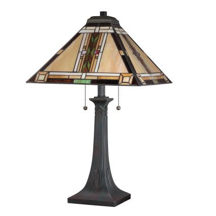 Quoizel - Lampada da tavolo Tiffany NAVAJO 2xE27/60W/230V