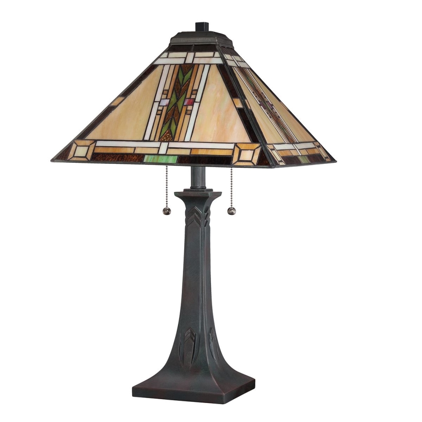 Quoizel - Lampada da tavolo Tiffany NAVAJO 2xE27/60W/230V