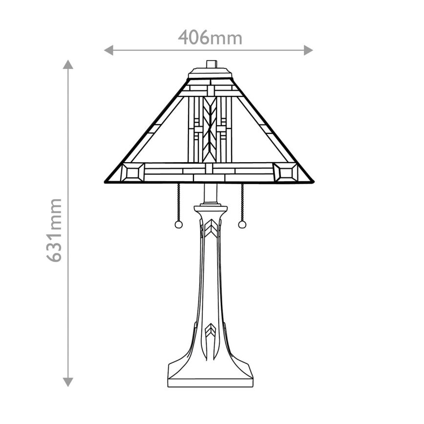 Quoizel - Lampada da tavolo Tiffany NAVAJO 2xE27/60W/230V
