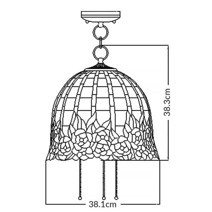 Quoizel - Lampadario a catena ROSECLIFFE 3xE27/100W/230V