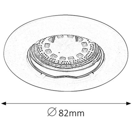 Rabalux - SET 3xLED Lampada da incasso 3xGU10/3W/230V IP40