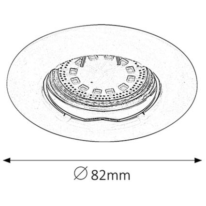 Rabalux - SET 3xLED Lampada da incasso per bagno 3xGU10/3W/230V IP44